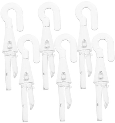 Cabilock 6pcs Shutter Turn Rod Head Hook Vertical Blinds Replacement Parts Cordless Window Blinds Ganchos Blind Wand Replacements Blind Wand Connector Blind Parts Repair Substitute Plastic