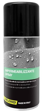 KLOSS Impermeabilizzante Spray 150ml | impermeabilizzante per tessuti e pelle | Incolore