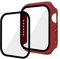 GANGANPRO Funda rígida de policarbonato 2 en 1 con protector de pantalla de vidrio templado para Apple Watch 4/5/6/SE, funda ultrafina resistente a los arañazos para iWatch de 40 mm, accesorios - Rojo