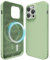 oakxco Silicone Case for iPhone 13 Pro Max Compatible with Magsafe Magnetic Wireless Charging, Slim Thin Soft Rubber Gel with Magnet, Matte TPU Mag Cover for Women Men, Light Green