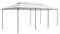 Homgoday Pavillon, 600 x 298 x 270 cm, weiß, 180 g/m², Möbel für den Außenbereich, für Garten, Balkon, Terrasse, Gartenpavillon, faltbar,