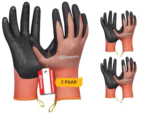 Gebol Clivia Gartenhandschuhe, 2 Paar, Gr. 8/M, Touchscreen, atmungsaktiv