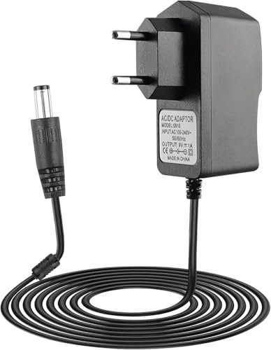 9 V 1 A - Fuente de alimentación para pedal de efectos de guitarra, centro negativo de manga positiva, adaptador de fuente de alimentación 9 V 1000 mA CA/CC para pedal de efectos/Looper/Stompbox