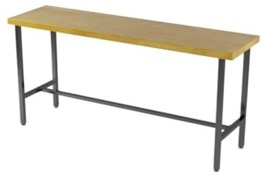 CJHFR472SG Home Wooden Bar Table Schmaler Langer Küchen-Esstisch mit stabilem Metallrahmen(Klein)
