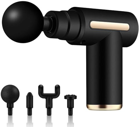 HyAdierTech Massagepistole, Mini Massagepistole, Tiefengewebe Massage Gun, Tragbares Massagegerät, LCD-Touchscreen, Massage Pistole zur Muskelkater und Steifheit (Schwarz)