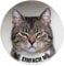 Mauspad mit Katzen-Motiv und Spruch I Ø 22 cm rund I Mousepad in Standard-Größe, rutschfest I lustig frech I Nö. Einfach nö. I dv465