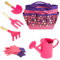 YunNasi Children’s Gardening Tools Set of 6 Outdoor Garden Toys for Kids (Pink)