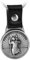 FABACH Porte-clés Saint Christophe sur cordon en cuir - Saint de protection pour les automobilistes et voyageurs - Plaque Saint Christophe pour voiture et moto - Pendentif moderne