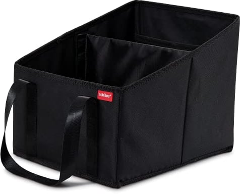 achilles Beifahrer-Organizer, Rücksitz-Box, Autositz-Tasche, Vordersitz-Faltkorb, Autotasche, 31x25x25cm,Schwarz