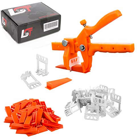 LST Nivelliersystem Set 1000x hohe Laschen XL 2mm + 300x Keile Fliesen 12-20mm