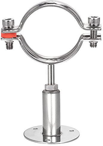Sourcing Map Wall & Ceiling Mount Pipe Support, 304 Stainless Steel Adjustable Bracket Clamp for 63-65mm Pipe