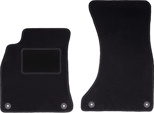 Wielganizator Automatte – Passend für Audi A4 B8 Limousine, Kombi, Avant, Allroad 2007-2015 – Velours – Autozubehör - Auto Fußmatten – Fußmatte Auto – 2-teilig - schwarz