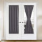NICETOWN Gray Door Curtain - Thermal Insulated Rod Pocket Blackout Privacy French Panel with Tieback, Temporary Door for Doorway, 42 inch Wide by 72 inch Long, Grey, 1 PC