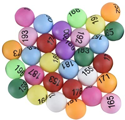 Toyvian 100 STK Nummerierte Bingokugel Tennisbälle Für Den Tisch Farbige Tischtennisbälle Bierpong Tische Nummern Bedruckte Bälle Lottozahlen Kugeln Bingo-Zahlen Gebläse Anzahl Kind