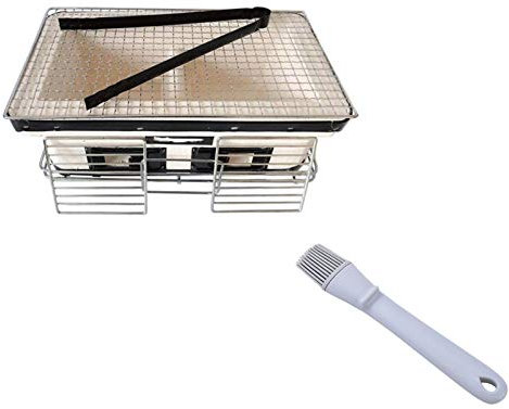 ATAAY Tisch-Barbecue-Grill for Garten-Picknick-Party-Grill-Holzkohle-Ofen-japanischer Lehm-BBQ-Herd-Kohle-Feuer-Grill-Tisch-Braten-Fleisch-Grill-Ofen im Freien (Color : Black) (Black)