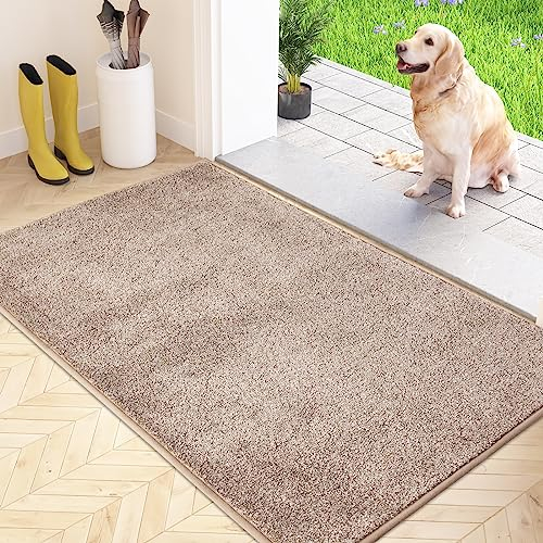 FCSDETAIL Schmutzfangmatte Innen 80 x 120 cm, rutschfeste Maschinenwaschbare Fußmatte, Sauberlaufmatte, Eingangstürmatte mit Wasserabsorbierenden, Fussmatte für Hund, Eingang, Haustür & Flur
