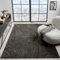 VIMODA Teppich Wohnzimmer Teppich Schlafzimmer 3D Effekt modern Weich kurzflor Wellenmuster Qualitativ, Farbe:Anthrazit, Maße:120 x 170 cm