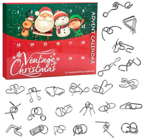 Adventskalender 2025 kinder für Puzzlespielzeuge-24 freischaltbare Puzzlespielzeuge,Adventskalender Puzzles für Erwachsene und Kinder,Weihnachten Puzzles Weihnachts Geschenk für Jungen,Mädchen (C-TH)