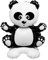 VIKY Panda Folienballon Stehend,Mini 3D Panda Luftballons Tiere Deko,Waldtiere Pandabär Helium Ballon,Dschungel Deko Geburtstag,Panda Deko Luftballon für Kindergeburtstag Deko,Safari Tiere Thema Party