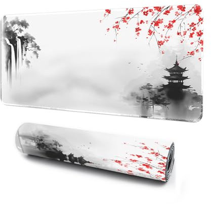 Giecy Gaming Mouse Pad, XXL Keyboard Mouse Mat Desk Pad with Non-Slip Rubber Base for Office & Home Computers, Laptop, Gaming (Pergola,80 x 30 cm)
