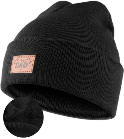 Belillpipi Papa Geschenk, Geburtstagsgeschenk für Papa, Herren Mütze Strickmütze Beanie für Männer, Weinachtsgeschenkeidee Papa, Vatertagsgeschenk für Papa von Baby, Papa