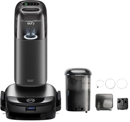 eufy S1 Pro HydroJet Saugroboter + Auto-Frisch- & Abwassermodul, Wischfunktion, Auto-Reinigungssystem, Ozon, Auto-Wischrollenreinigung, 8000Pa, 10-in-1-Station, Hinderniserkennung, Reinigerdosierung