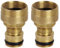 2 Stück Universal-Wasserhahnanschluss für Mischbatterie, Schnellkupplung Gartenschlauch Anschluss, Messing Hahnanschlussstück Schlauchadapter Wasserhahn Adapter Schlauchkupplung