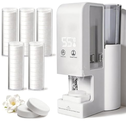 Mocoli Handtuchwärmer, Towel Handtuch Wärmer 55°C Handtuchheizung Elektrisch Handtuch Wärmegerät Handtuchwärmer mit 100 Tragbarer Handtuch Heißhandtuchwärmer für Handtuch Komprimierte