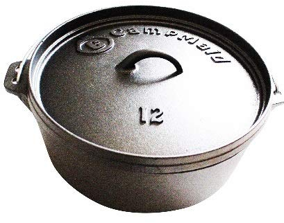 CampMaid 12 Pre-Seasoned 7 Quart Dutch Oven Without Legs
