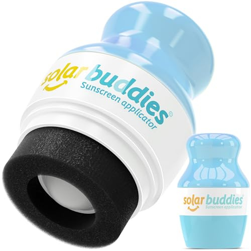 Solar Buddies Refillable Roll On Sponge Applicator For Kids, Adults, Families, Travel Size Holds 100ml Travel Friendly for Sunscreen, Suncream and Lotions