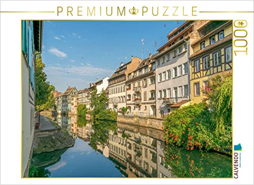 CALVENDO Puzzle Wasserpromenade Petite France | 1000 Teile Lege-Größe 64 x 48 cm Foto-Puzzle für glückliche Stunden