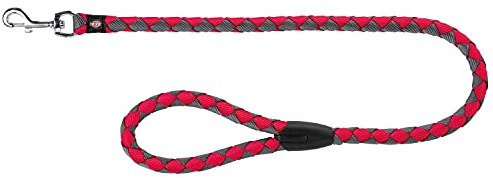 TRIXIE Hundeleine Cavo Leine S–M, 1,00 m ø 12 mm in fuchsia/grafit - kurze Führleine für den Hund mit guter Kontrolle - für kleine bis mittelgroße Hunde - 143411
