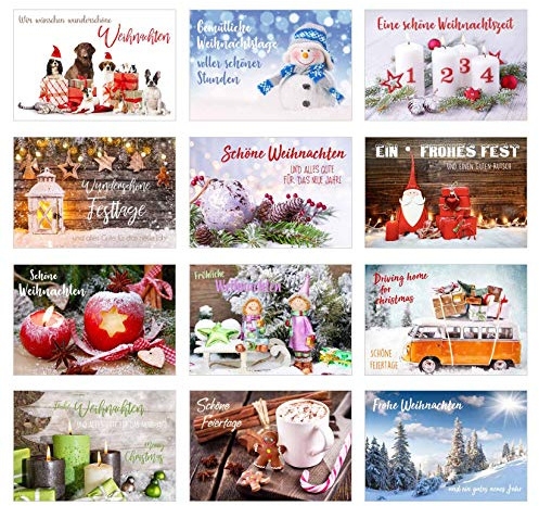 Edition sidenlek set exklusiva premium julkort med kuvert. Dubbla kort/fällkort med kuvert. Jul kort vykort julkort 12 Karten Set 1
