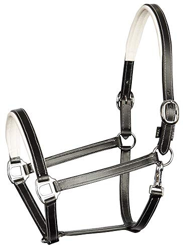 Harry's Horse Halster Leder Elegance, Farbe:schwarz, Größe:cob