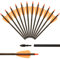 Huntingdoor 12er Carbon Armbrust Bolzen Pfeile 7,5 Bogenschießen Armbrustbolzen für Armbrust Adder Cobra System Jagd Armbrustpfeile mit 2 Flügelschraubel Ersatz Pfeilspitze Spitze
