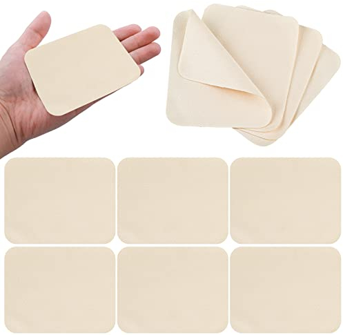 7,6 x 10 cm peau de chamois, chiffon pour nettoyer les lunettes, chiffon pour traiter la boue, matériel de bricolage en céramique peau de chamois douce - 20 pièces