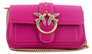 Pinko Love One Pocket C Vitello Seta, Borsa Donna, N17q_barbabietola Ch-antique Gold, Taglia unica