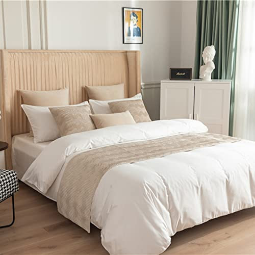 Chemin de lit pour pied de lit, housse de couette décorative en velours avec motif ondulé des deux côtés, écharpe, serviette, protection pour chambre d'hôtel, 45 x 240 cm, beige