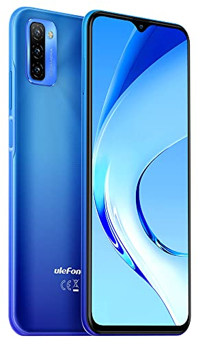 Ulefone Note 12 Smartphone ohne Vertrag, 4GB + 128GB, 7700mAh Massiver Akku DUAL-SIM-4G Handy, 6,82'' HD+, 3-Karten Slot Design, Android 11, 13MP Triple Kamera, Gesichts Entsperrung GPS Blau