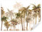 Tapeko Papier Peint Jungle 260x180 cm style 3D Jungle Tropiques Palmiers Feuillage Arbres Nature Papier Peint intissé pour Chambre Salon Personnalisé Décoration Murale u51050