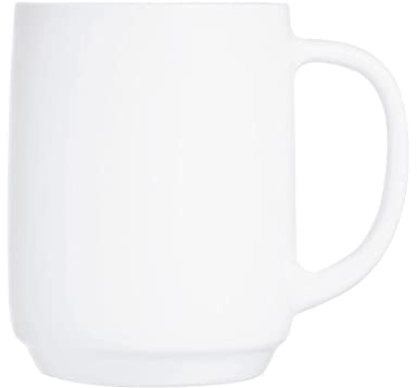 Arcoroc Set de 6 mugs Intensity Baril de vidrio opal 29 cl | Beige, Vidrio opal, con asa, acabado brillo, 29 cl, 6 piezas, apto para microondas, apto para frigorífico, fácil de limpiar