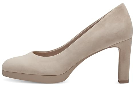 Tamaris Damen Keilpumps, Frauen Absatzschuhe,Heels,hochhackige Schuhe,stoeckelschuhe,Ausgehschuhe,Abendschuhe,Court Shoes,Nude,38 EU