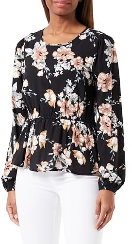 Onlnova Life L/S Peplum TOP AOP PTM