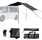 YUANGANG Toldo de lona para camping, 6 x 8 m, refugio para caravana, furgoneta, autocaravana, SUV, toldo con postes