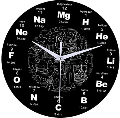 predolo Kreative Uhr - Besonderes Design für Zuhause oder Büro, Chemie