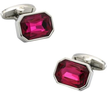 Gemelli Da Uomo 1 Paio Di Gemelli Rettangolari In Cristallo Fucsia Per Uomo E Donna Gemelli Camicia Francese