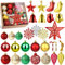 73 Stück Weihnachtskugeln Plastik Set für Weihnachtsdeko, Weihnachtsbaumschmuck. Funkelnder Weihnachtsbaum deko mit Lanyards, Christbaumschmuck für die Weihnachten deko im Innen- und Außenbereich.