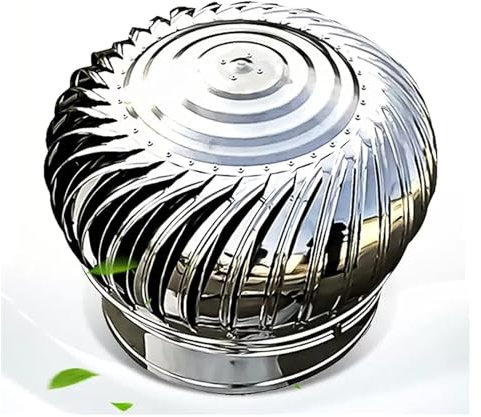 Comignoli girevoli, Comignolo Girevole per Camini Ventilatore da tetto non elettrico for kit di copertura ventilatore da tetto con scarico dellasciugatrice for tetto in metallo(300mm/11.8 in)