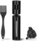 Öl Sprayflasche Set, 100ml Öl Sprühflasche, Schwarz Ölsprüher für Speiseöl zum Kochen, Edelstahl UV-Schutz Olivenöl Spray, Airfryer Öl Spray mit Bürste & Trichter, Ölsprüher für Heißluftfritteuse