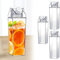 BAODBF 3 botellas de agua de cartón para leche, 1000 ml, transparentes, botellas de leche de 1 litro, botellas de plástico para leche, zumo, agua, cerveza